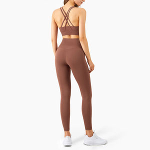 Vêtements de sport pour femmes, ensemble de 2 pièces, vêtements de sport légers sans couture à taille haute, vêtements de sport pour la salle de sport, le yoga, vente en gros 2025 - Product Image 4