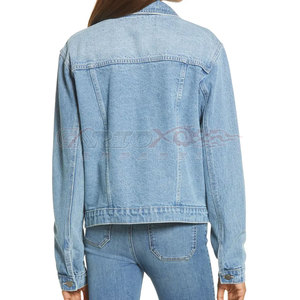 Vestes en jean pour femmes avec poches avant, décontractées, unies, manches longues, de bonne qualité - Product Image 2