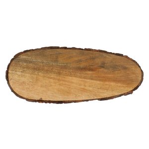 Assiettes en bois massif gravées rondes en bois pour le dîner Plateau rond en acacia en bois - Product Image 2