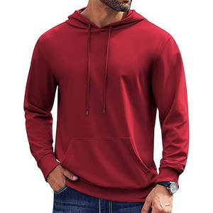 Sweat à capuche thermique lourd unisexe en coton biologique taille USA personnalisée haute qualité tri-mélange sweats à capuche légers - Product Image 5