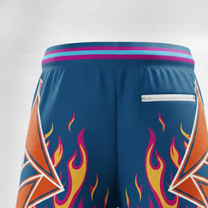 Shorts en maille 100 % polyester personnalisés avec grande surface d'impression et poches profondes pour événements promotionnels et branding d'équipe - Product Image 6