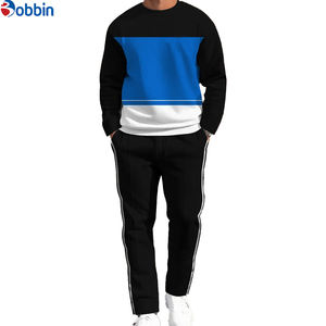 Ensemble de sweat-shirts décontractés pour hommes, poids lourd, taille plus, respirant, séchage rapide, léger, polyester/coton, design 2 en 1, numérique - Product Image 1