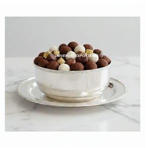 Bol à chocolat de table Ramadan, finition dorée, design élégant, forme ronde, vente en gros, bol à chocolat de luxe, nouveau modèle - Product Image 5