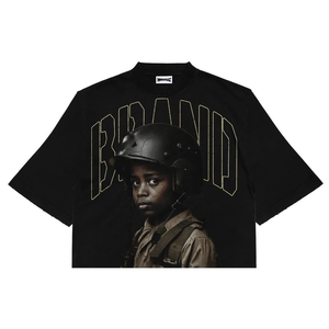 T-shirt homme de luxe de haute qualité, 100% coton, imprimé « Struggle Hard », coupe ample et épaisse - Product Image 3