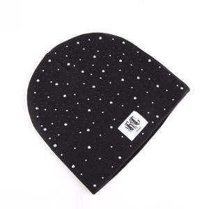 Shiny Rhinestone Embellished Beanie <b>Hat</b>, Warm Knit Skull Cap for <b>Women</b>, Fashionable Sparkle <b>Winter</b> Headwear for Outdoor Wear - Product Image 3