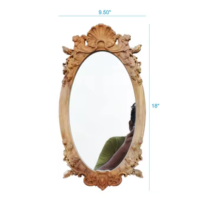 Thủ Công Cổ Điển Khắc Gỗ Tếch Tường Gương Khung Art Deco Phong Cách Cho Trang Trí Tường Gương Của Azora Ngành Công Nghiệp - Product Image 5