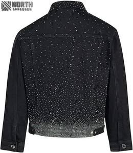 Veste en jean à simple boutonnage de couleur unie, très vendue, de haute qualité, logo frontal, coupe ajustée, fabriquée au Pakistan, en solde - Product Image 2