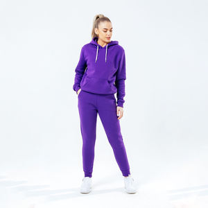 Conjuntos de chándal de ropa deportiva sólida de Invierno para mujer al por mayor algodón/poliéster de alta calidad para correr gimnasio - Product Image 2