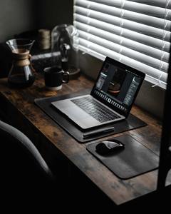 Tapis de bureau en cuir véritable, luxueux, antidérapant, durable, surface en cuir de vache, anti-odeur, robuste, décontracté pour - Product Image 3