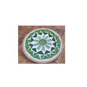 Dessous de verre en mosaïque artisanal indien meilleure vente pièce nouvellement conçue sous-verre en mosaïque de forme ronde pour personnaliser la conception de la cuisine à domicile - Product Image 1