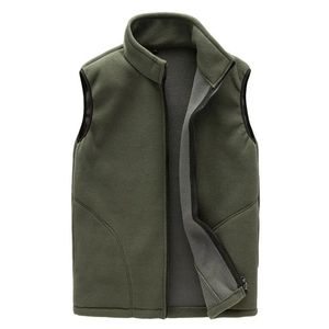Chaleco de Invierno y Otoño Personalizado para Hombre, Cuello Alto, Cierre de Cremallera, Diseño Sólido, Estilo Urbano, Servicio OEM, Logotipo Frontal - Product Image 1
