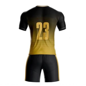 Impression personnalisée Chemises de football à manches courtes pour hommes Ensembles de maillots de football respirants Chemises d'uniforme de football pour adultes vente en gros - Product Image 4