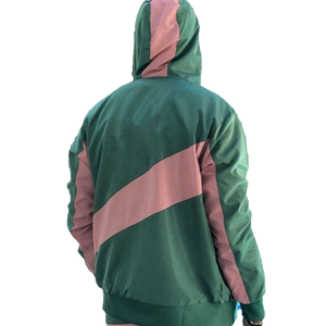 Chaqueta corta cortavientos de dos piezas personalizada al por mayor, ropa de calle de nailon 100% poliéster, conjuntos de chándal corto cortavientos - Product Image 5