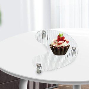 ถาดเสิร์ฟอาหารอะคริลิครูปทรงครึ่งทรงกลมถาดเสิร์ฟอาหารทันสมัยเหมาะสำหรับห้องครัวร้านอาหารโรงแรมงานแต่งงานและงานอีเวนต์ - Product Image 5