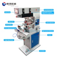 Machine d'impression par tampographie multicolore semi-automatique à plat, vente directe usine, pour impression de logos haute précision
