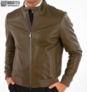 Nueva chaqueta de cuero personalizada de alta calidad para hombre, chaqueta Bomber Racer personalizada - Product Image 1