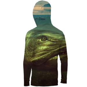 Sudadera con Capucha de Pesca Personalizada con Protección UV UPF 50, de Secado Rápido, Manga Larga, Protección UV, Poliéster y Algodón, Deportiva - Product Image 6