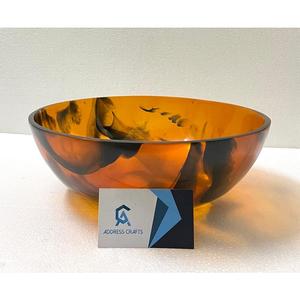 ชามเรซินหลากสีทำด้วยมือชามสลัดเรซินทนทานสง่างามเหมาะสำหรับการเสิร์ฟที่บ้านในโรงแรมงานปาร์ตี้ - Product Image 3