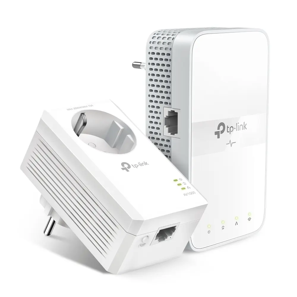 Kit Wi-Fi Gigabit Passthrough Powerline ac TP-Link AV1000, Velocidade de Banda Dupla Até 1200 Mbps, Extensor Wi-Fi