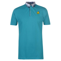 Camiseta Informal de Alta Calidad, Tejida y Estampada, con Bordado 3D, de Algodón/Fibra de Bambú, Transpirable, con Logotipo Frontal, para Hombre