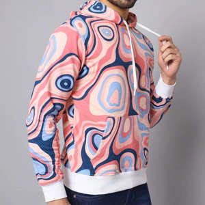 Nuevo diseño Digital impreso transpirable sublimación pulóver Sudadera con capucha para hombres personalizado 100% algodón precio razonable OEM invierno - Product Image 3