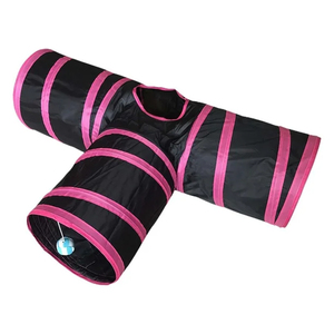 Tunnel per Gatti a Forma di T con Tre Uscite per Divertimento ed Esercizio Felino - Product Image 2