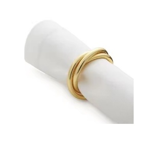 Affordable Top Selling Table Accessories Metal Napkin <b>Ring</b> Gold Finished Best Wedding Table Serviette <b>Ring</b> - Product Image 6