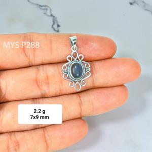 Pierre précieuse labradorite naturelle, style classique pour pendentifs, fabrication artisanale, vente en gros, pendentifs en argent fins, bijoux - Product Image 1