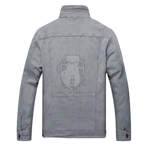 Camicie in <span class=keywords><strong>Jeans</strong></span> <span class=keywords><strong>di</strong></span> Ultima Generazione con Colletto Rialzato, 100% Cotone, Antipiega, Motivo a Quadri Tinto, per Tutte le Stagioni - Product Image 2