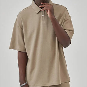 Nouveauté plus doux 100% coton nouvelle mode muscle fit t-shirt polo t-shirt brodé doux coton polos pour hommes - Product Image 6