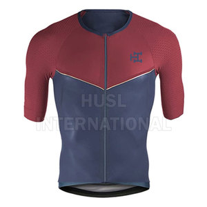Ensemble de maillot de cyclisme à manches courtes pour homme avec fermeture éclair intégrale, respirant, pour vélo de route, avec short de cyclisme rembourré 5D - Product Image 2