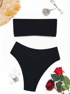 Bikini bandeau taille haute 2 pièces en gros - Maillots de bain tendance et confortables, directement de l'usine - Product Image 2