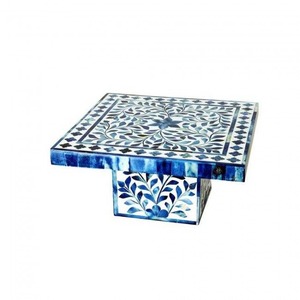 Handcrafted Square Bone and Mother of Pearl Inlay Cake Stand Premium for Home Parties <b>Dessert</b> Table Displays Artistic Design - Product Image 1