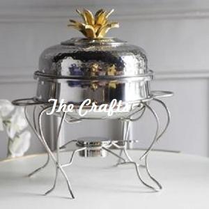 Recipiente para Calentar Comida de Acero Inoxidable Clásico Martillado de Calidad Garantizada, Tapa de Diseño para Hoteles, Restaurantes, Bodas y Bufés - Product Image 3