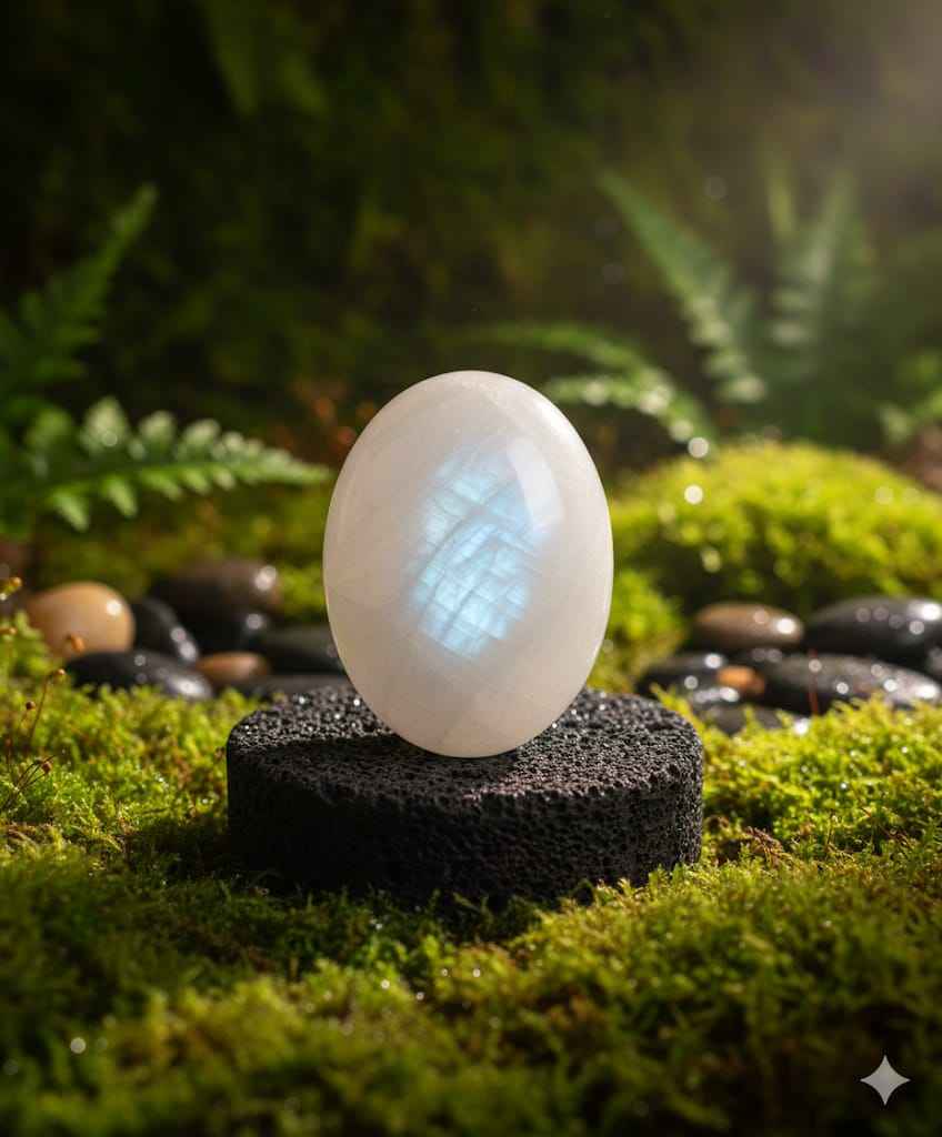 มูนสโตนสีรุ้งดวงจันทร์