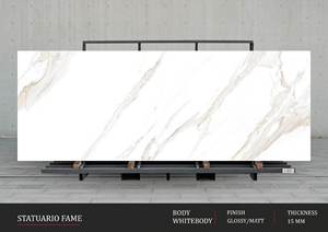 Baldosas de pared de porcelana mate elegante | Tamaño personalizado 1200x3200 800x2400 | Gran formato Durable Calidad de exportación - Product Image 4