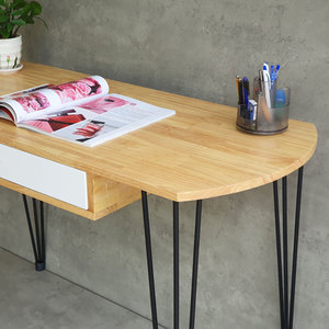 BD68107 Hairpin <b>Iron</b> Legs Desk with Small Drawers 120x50cm Computer Desk with Practical Storage Features - Product Image 5