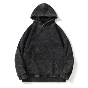 Sudadera con capucha de lavado ácido para mujer Sweet Cherry 100% algodón cuello redondo estampado fresco ropa de calle bolsillo de gran tamaño suéter cálido transpirable - Product Image 5