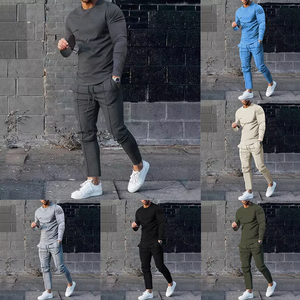 Men Winter <b>Tracksuits</b> Sweatsuit Activewear Anti-Bacterial Fleece 100% Cotton Casual Fitness Plus Size - Product Image 6
