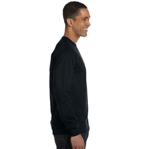 Nueva Camiseta básica lisa de manga larga con cuello redondo para hombre de algodón al por mayor - Product Image 6