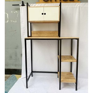 KMG68004 Front-<b>Loading</b> <b>Washing</b> <b>Machine</b> Stand with Drawers Rubber Wood and Iron Frame - Product Image 6