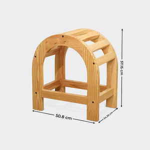 Grand accessoire de yoga en bois robuste Backbender pour l'ouverture profonde de la poitrine et l'entraînement à la flexibilité de la colonne vertébrale - Product Image 3