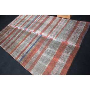 Tapis bohème rouge brun 5,3x8,3 pieds Tapis turcs - Product Image 4