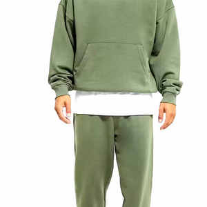 Pantalones holgados sweatsuitsCustom Flared Pants Vintage Acid Wash Sun Faded Puff Print Cotton Jogging Chándal para hombres - Product Image 5