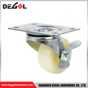 Frenler ile 3 inç ağır tekerlekler plaka sarhoş tekerlek, mobilya ve tezgah arabası için 360 derece döner tekerlekler - Product Image 5