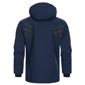 Veste légère en polyester à fermeture éclair pour hommes, veste souple personnalisée avec doublure polaire chaude, élégante et moderne - Product Image 5