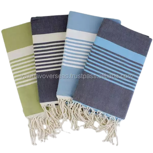 Serviette Fouta teinte en fil de coton 100% de meilleure qualité, écologique, durable, style à rayures, à séchage rapide pour la fabrication d'hôtels à domicile. - Product Image 2