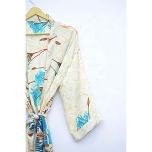 New Arrival Women's Floral Print Silk <b>Kimono</b> Robe Maxi Gown for Summer <b>Beach</b> Sleepwear Bridal Occasions for Autumn Tassels - Product Image 2