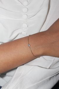 Pulsera de Moissanita con Corte Princesa de 0.25 Quilates en Plata de Ley 925, Moderna para Uso Diario, Venta al por Mayor - Product Image 2