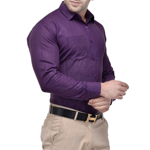 เสื้อผู้ชายระบายอากาศได้ดีมีเอกลักษณ์เสื้อทางการสีพื้นแบบกำหนดเองสไตล์ที่กำหนดเอง - Product Image 1